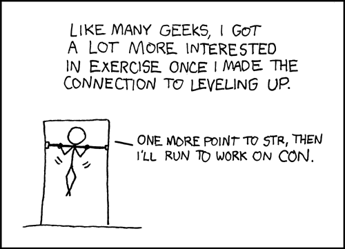 XKCD Working Out and Leveling Up